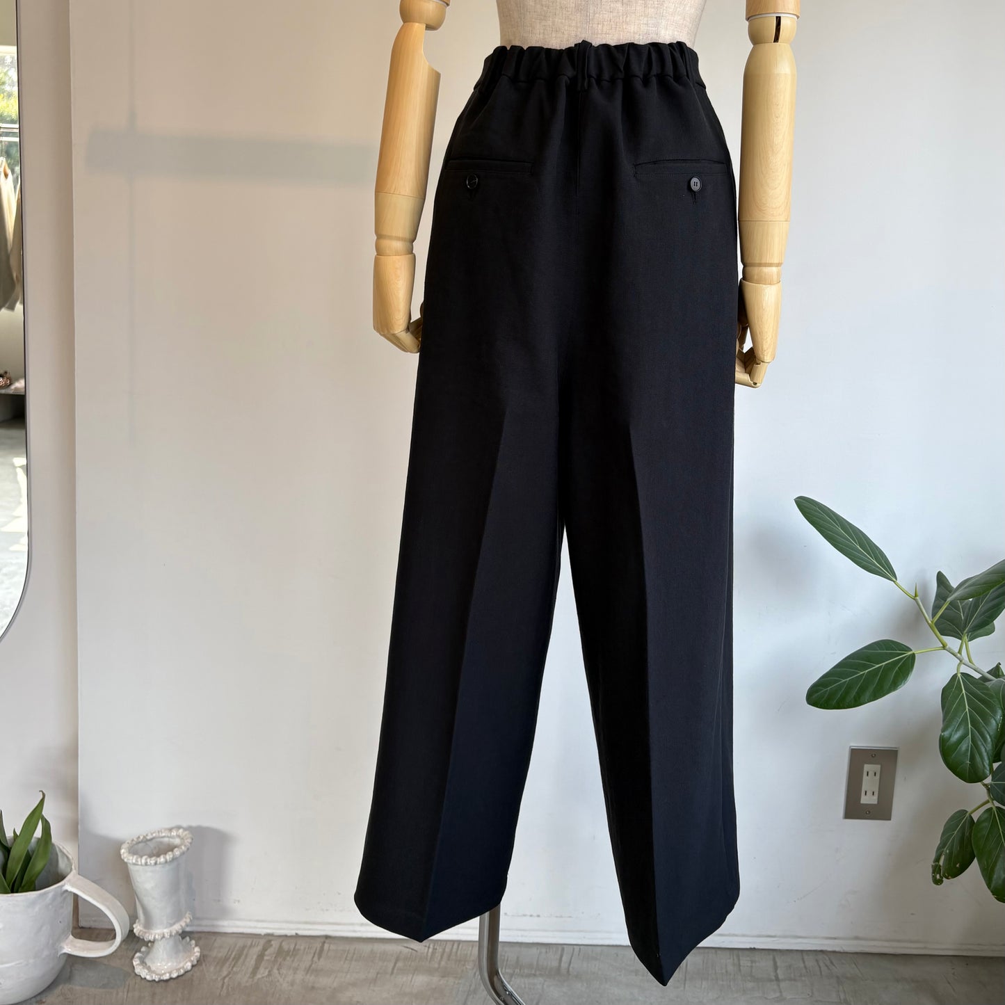 yuni//Linen/Polyester wide パンツ　1701PT007261