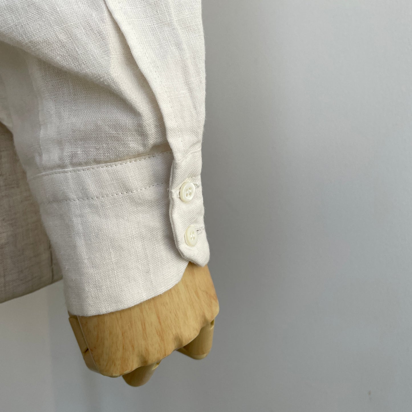 handsofcreation//40/-Linen分微起毛フリルシャツ　01610602