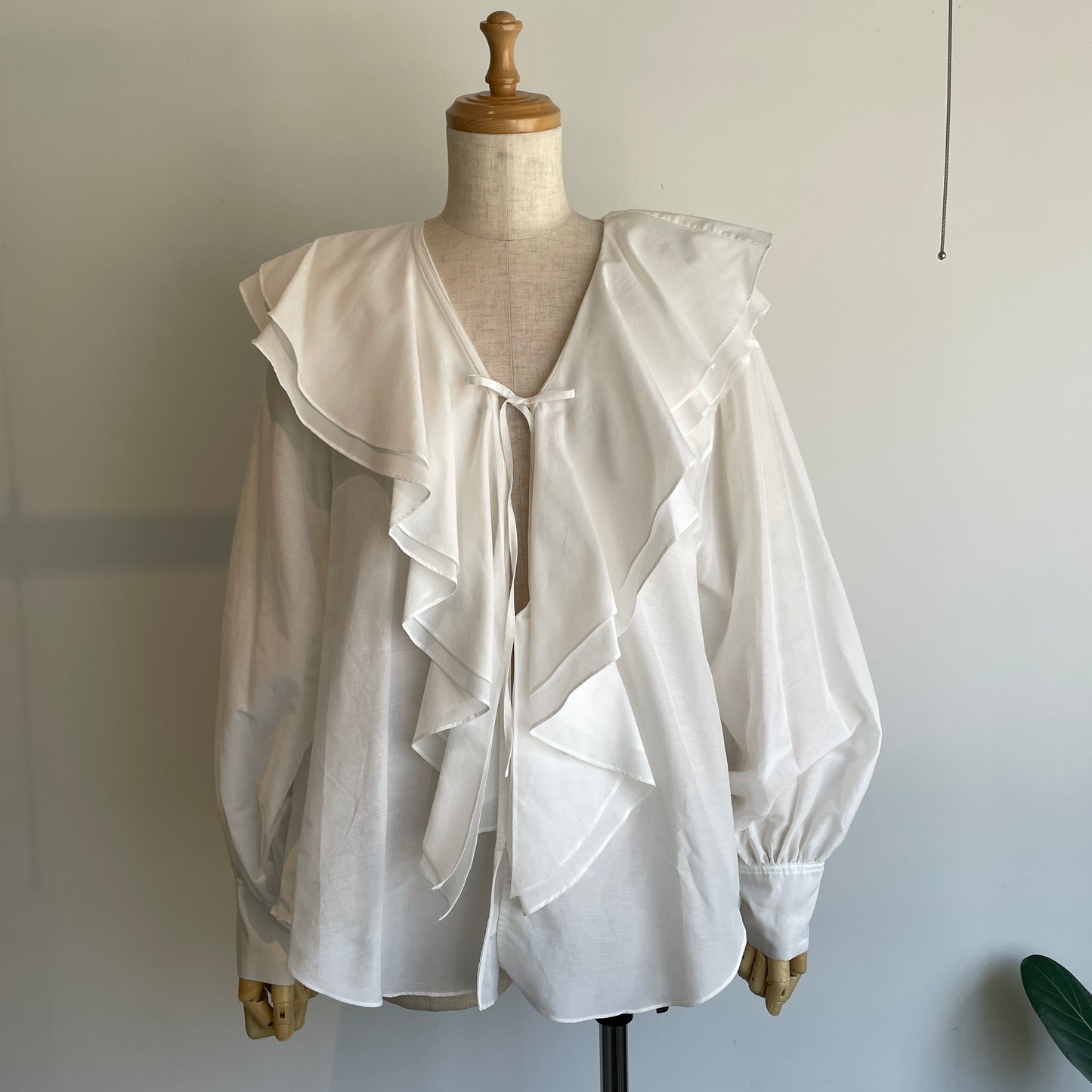 heriter//cotton silk raffle blouse H2-26-3003