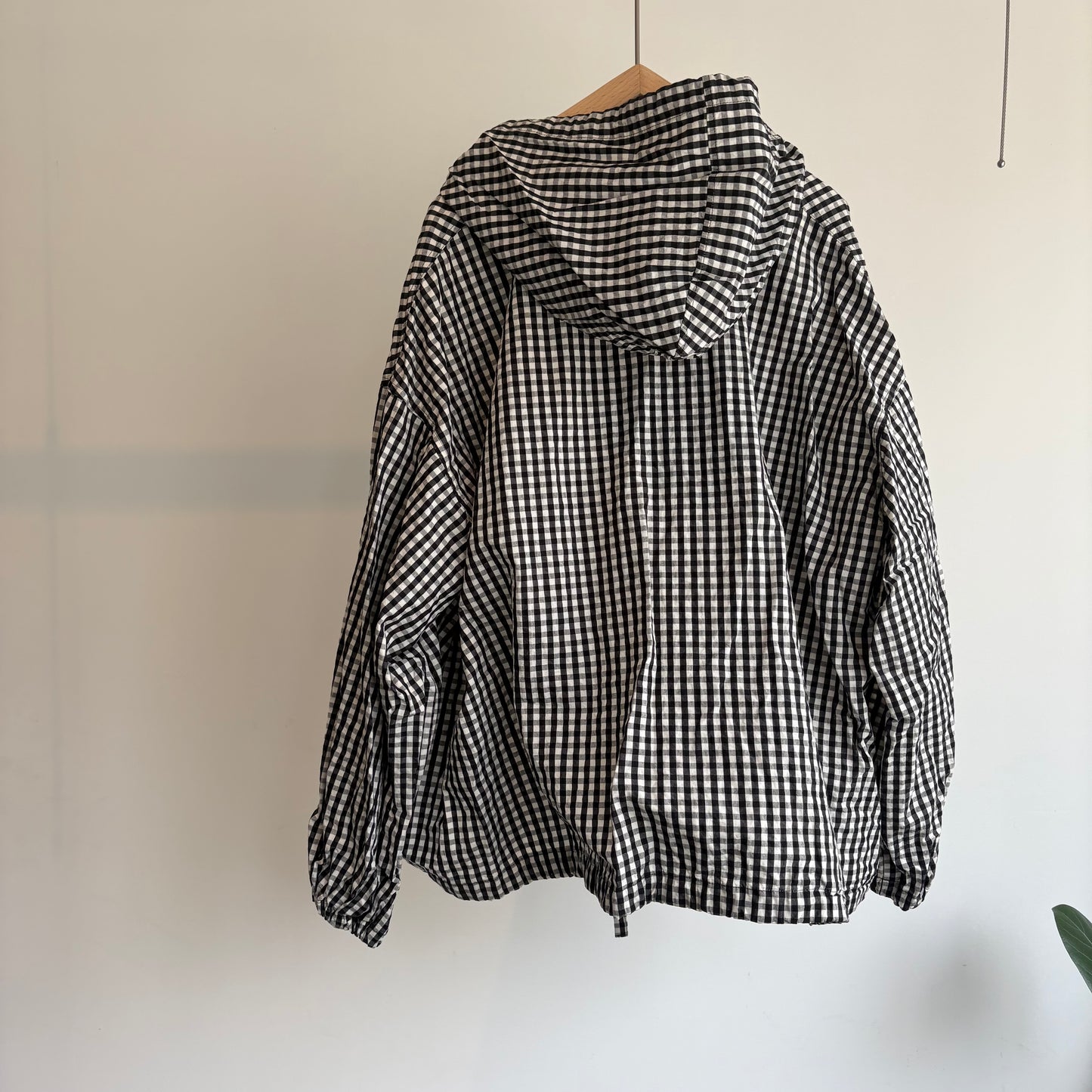 yuni//Cottoncupra ギンガムhooded パーカー　　1701BL022262