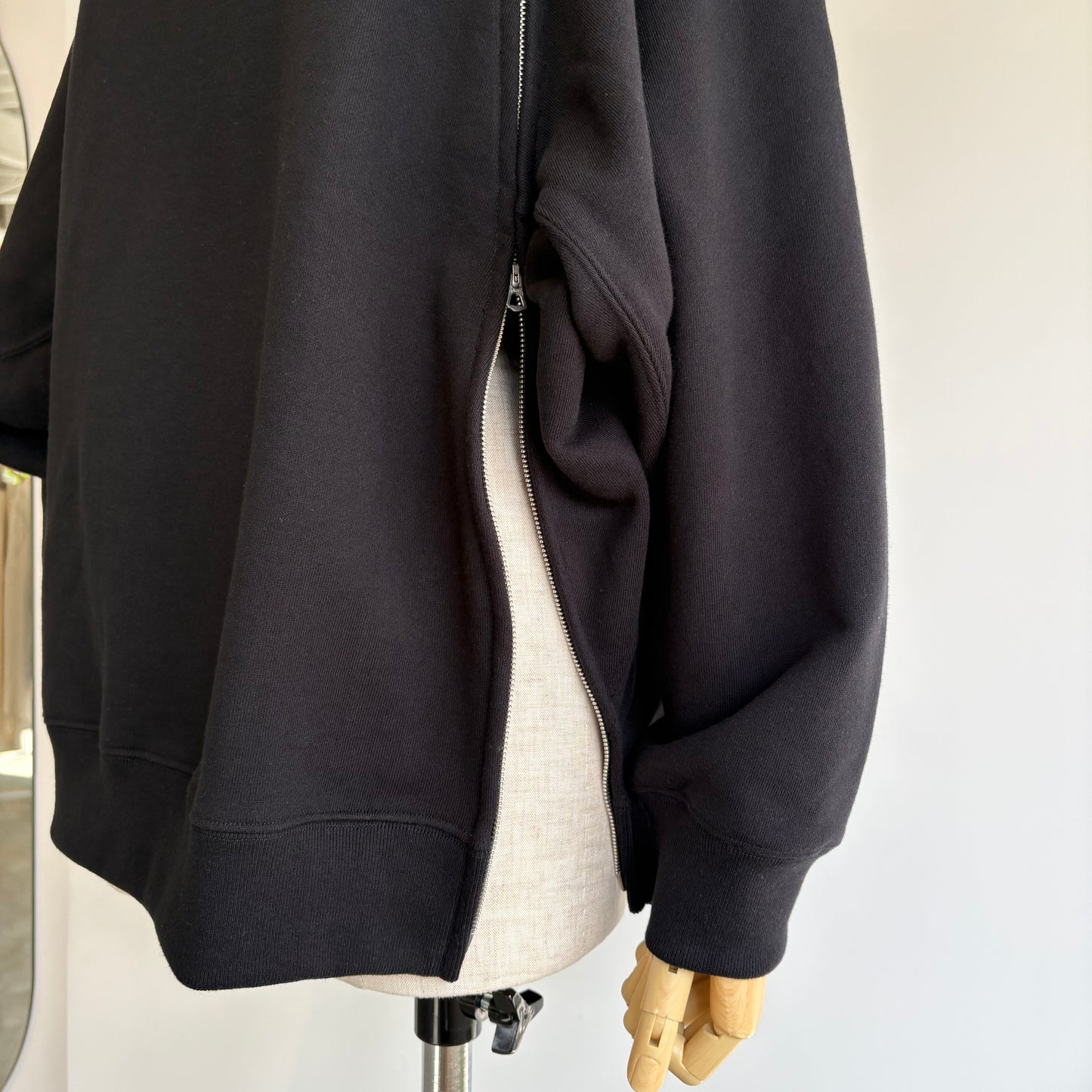 haversack//高密度裏毛クルーネックシームZIPスエットシャツ　612620