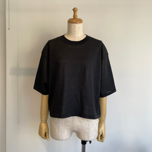 yuni //12G和紙/pehalf sleeves knit Tシャツ　1701KN006261