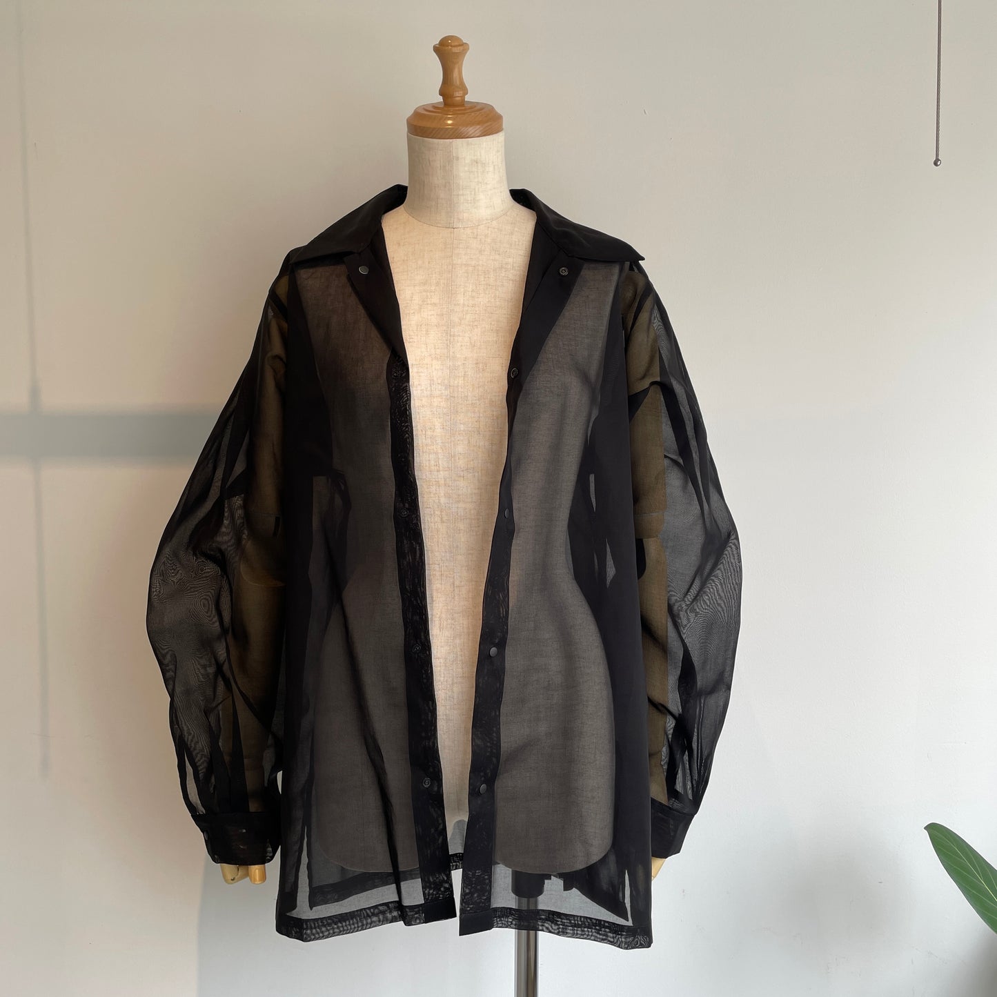 itochi //100/2 cotton organdy simple shirt