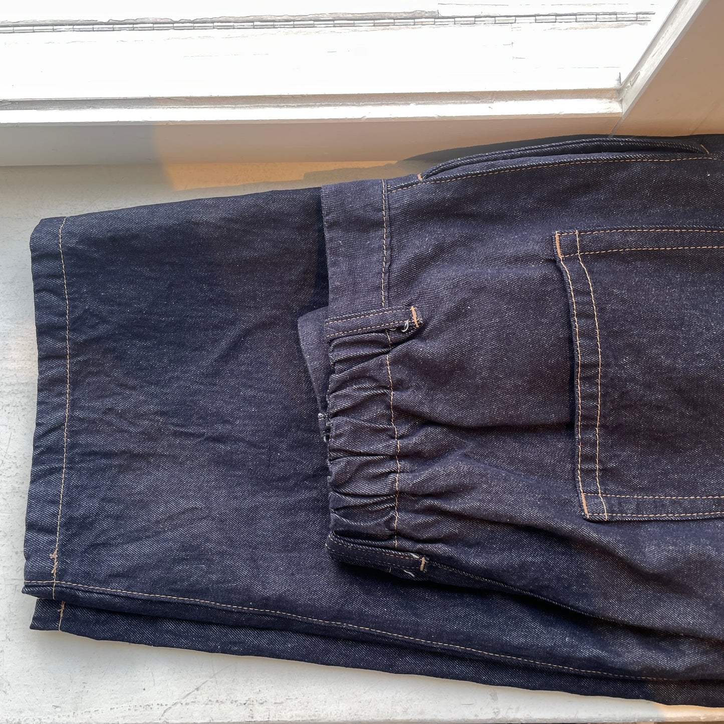 yuni //Cotton/Linen denim back gum パンツ　1701PT017261