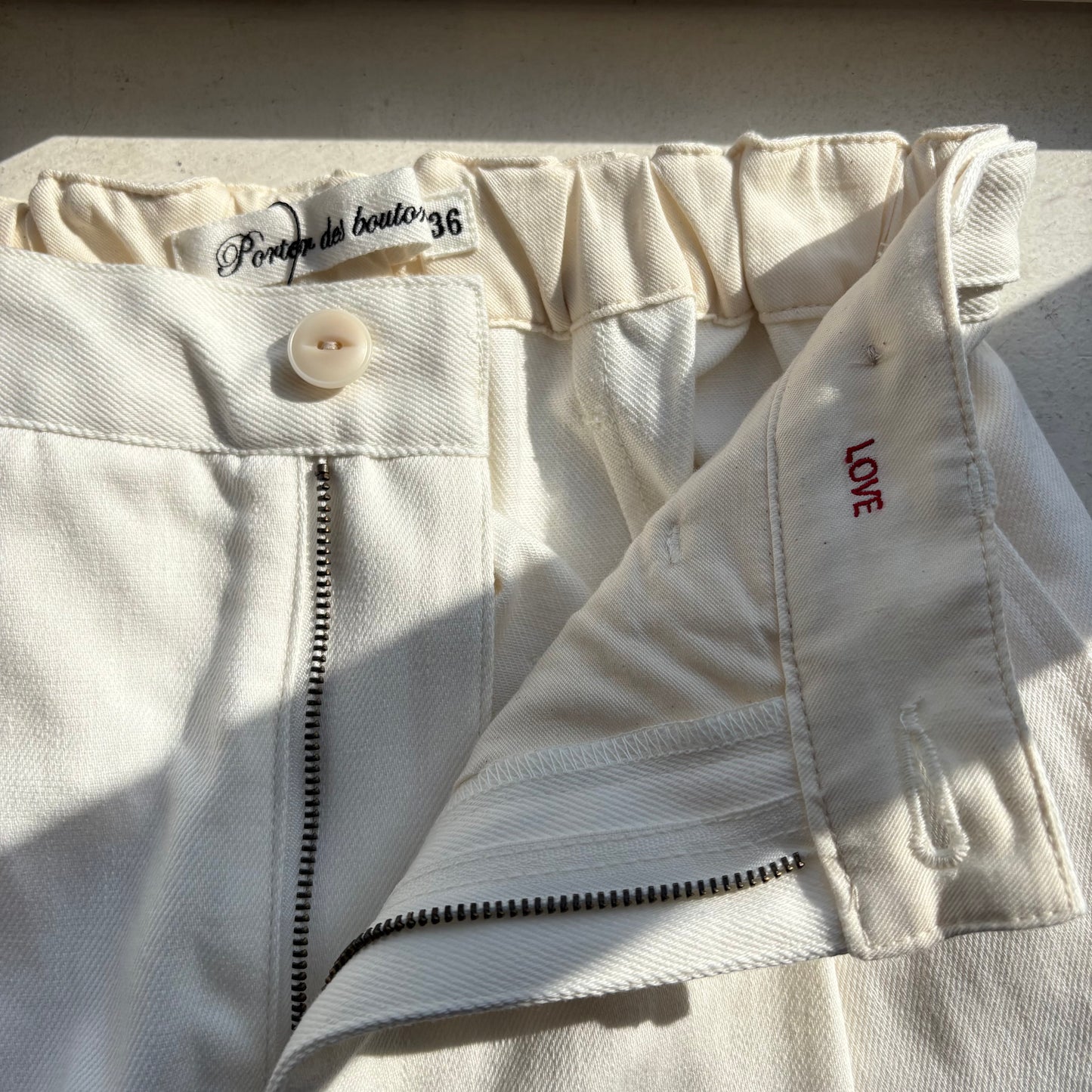 porterdesboutons//デニムワンタックパンツ　25107