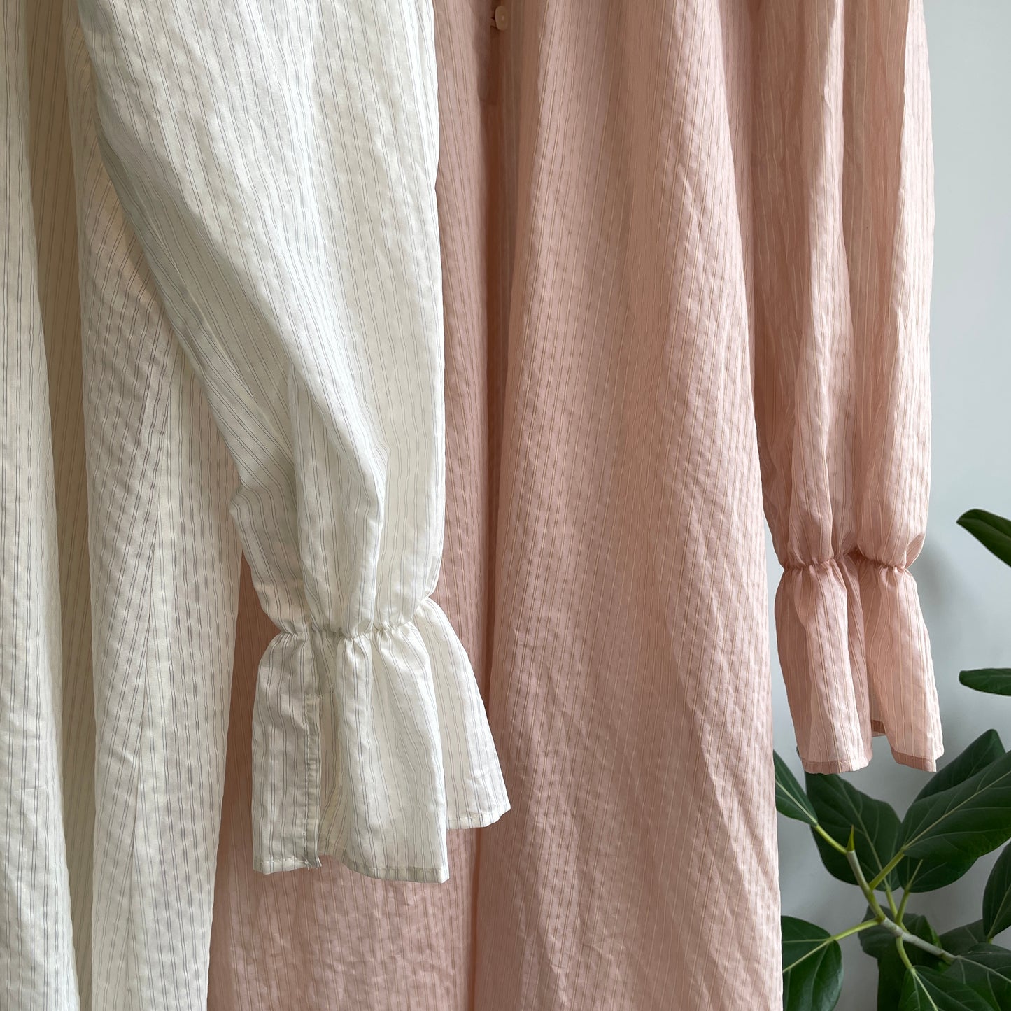 yuni //C/Pe stripe gather sleeves OP 1701OP019261