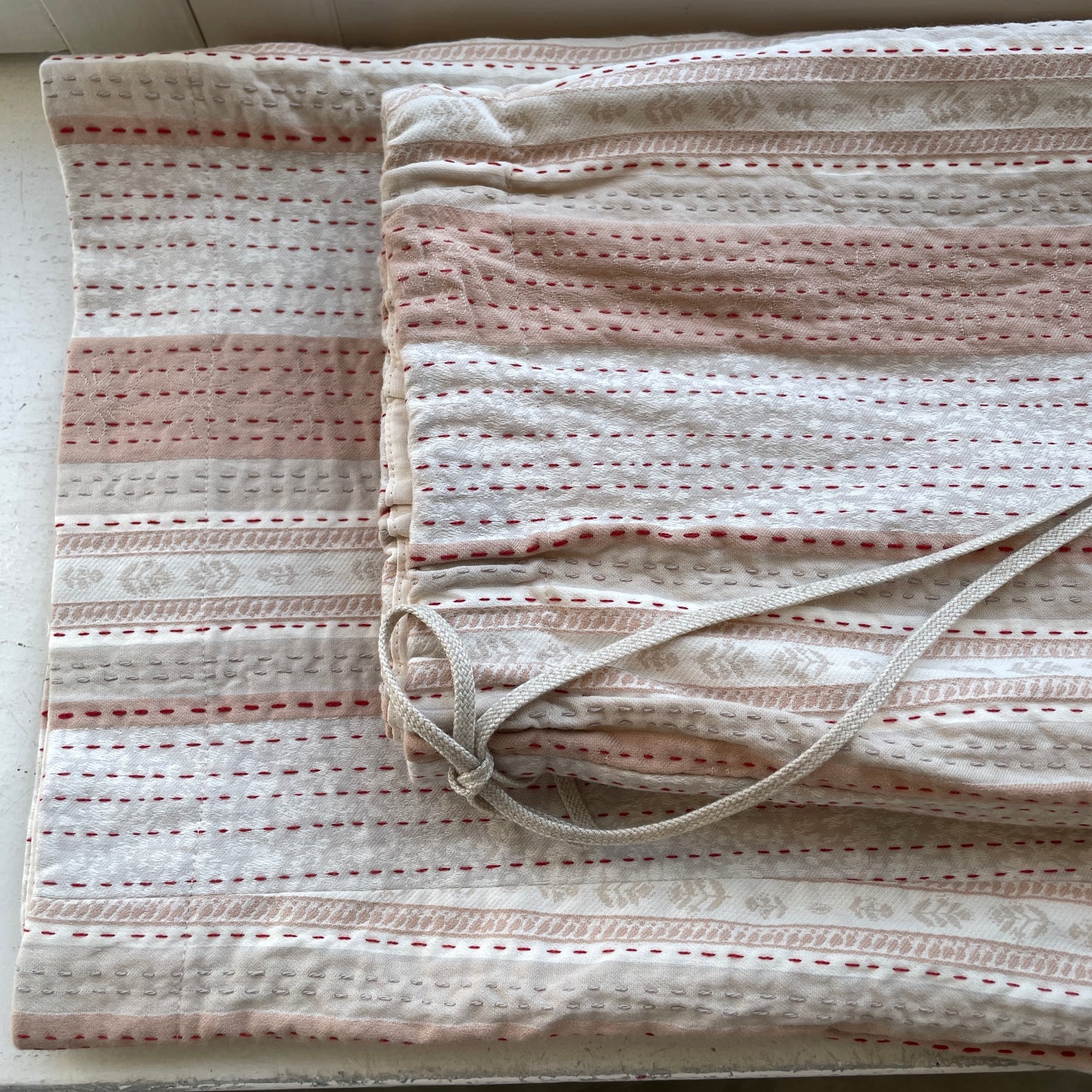 qiri//kantha jacquard gather pants  6301PT002261