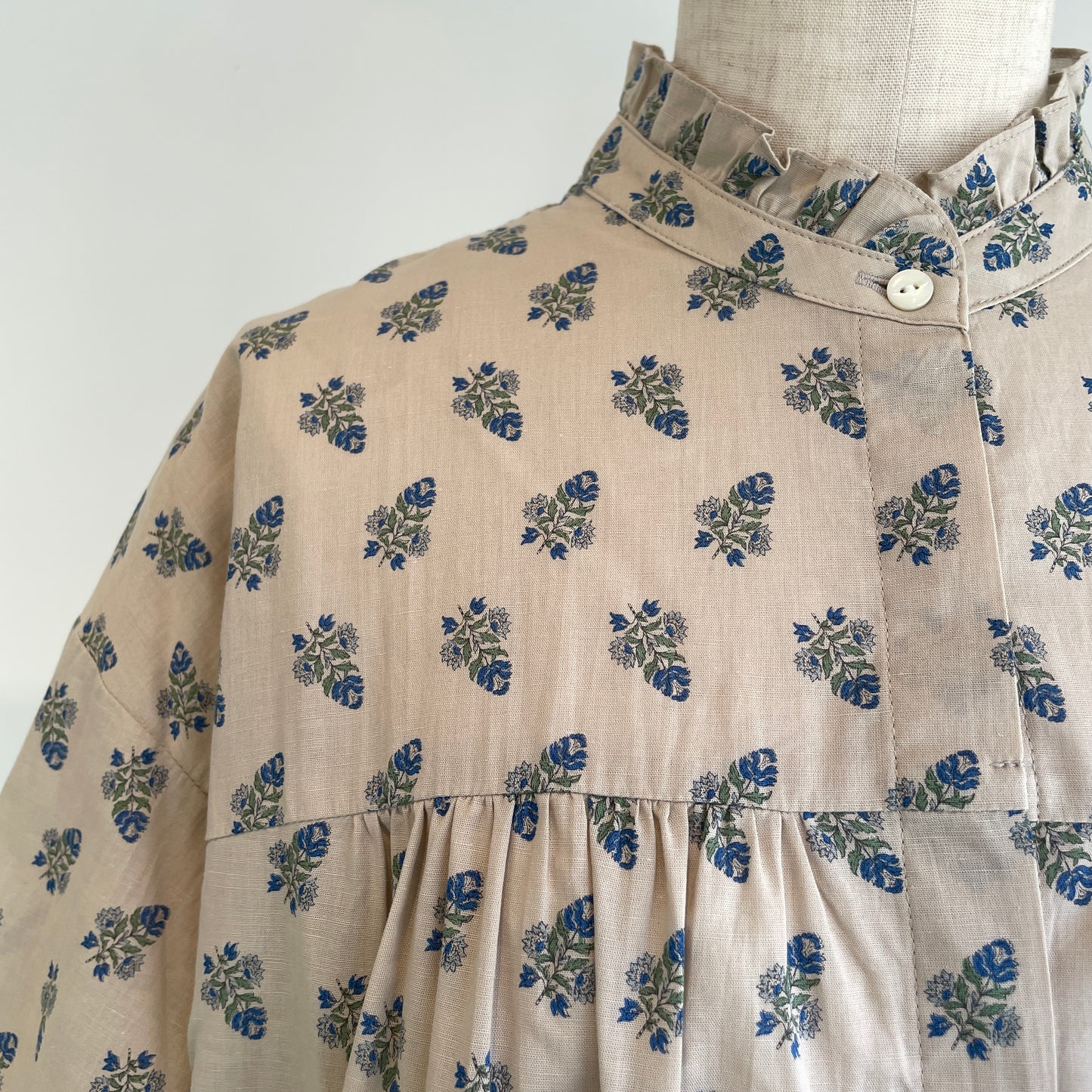 handsofcreation//antiquecalicopattern ptスタンドフリルBL 01610606