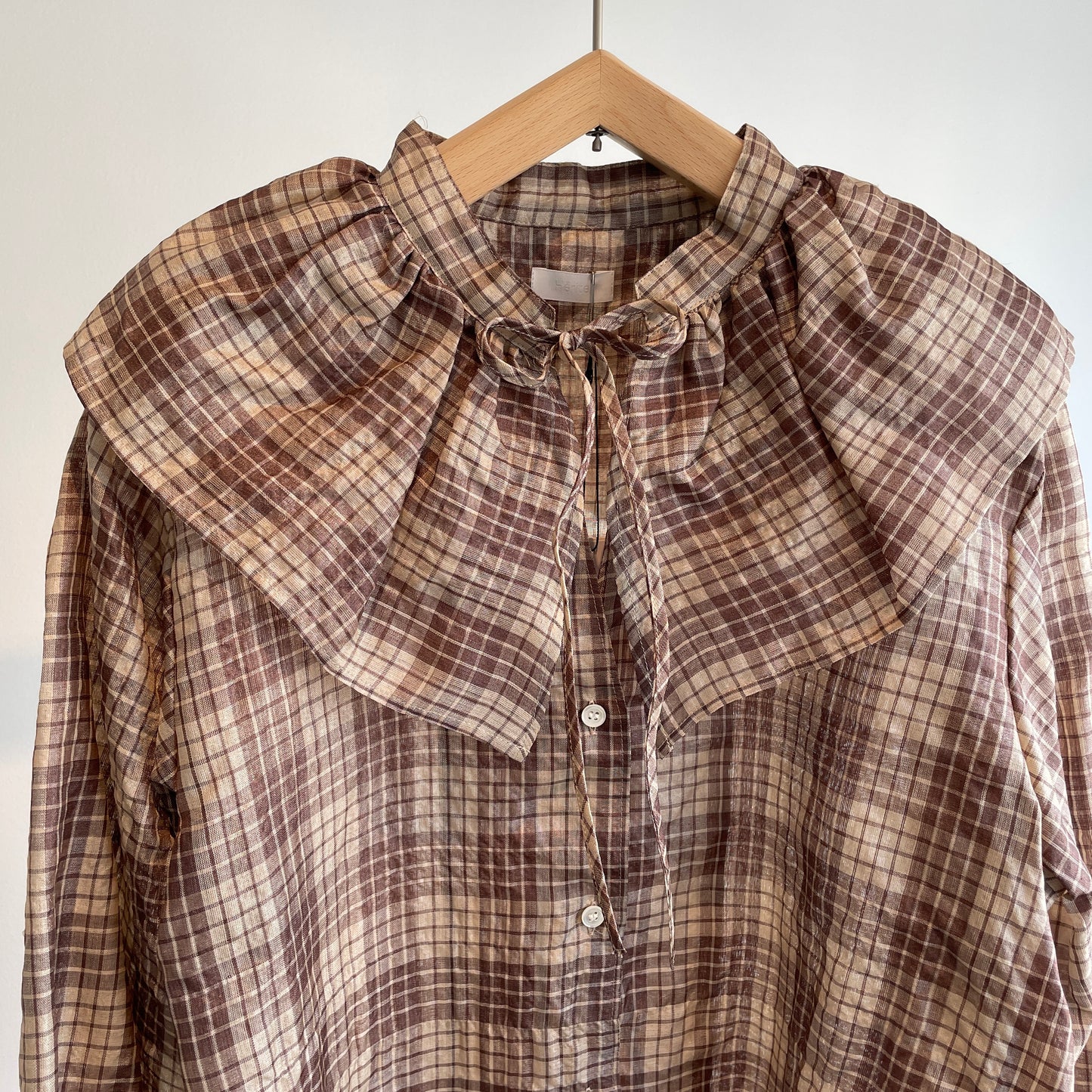 Heriter //silk check blouse H2-24-3004