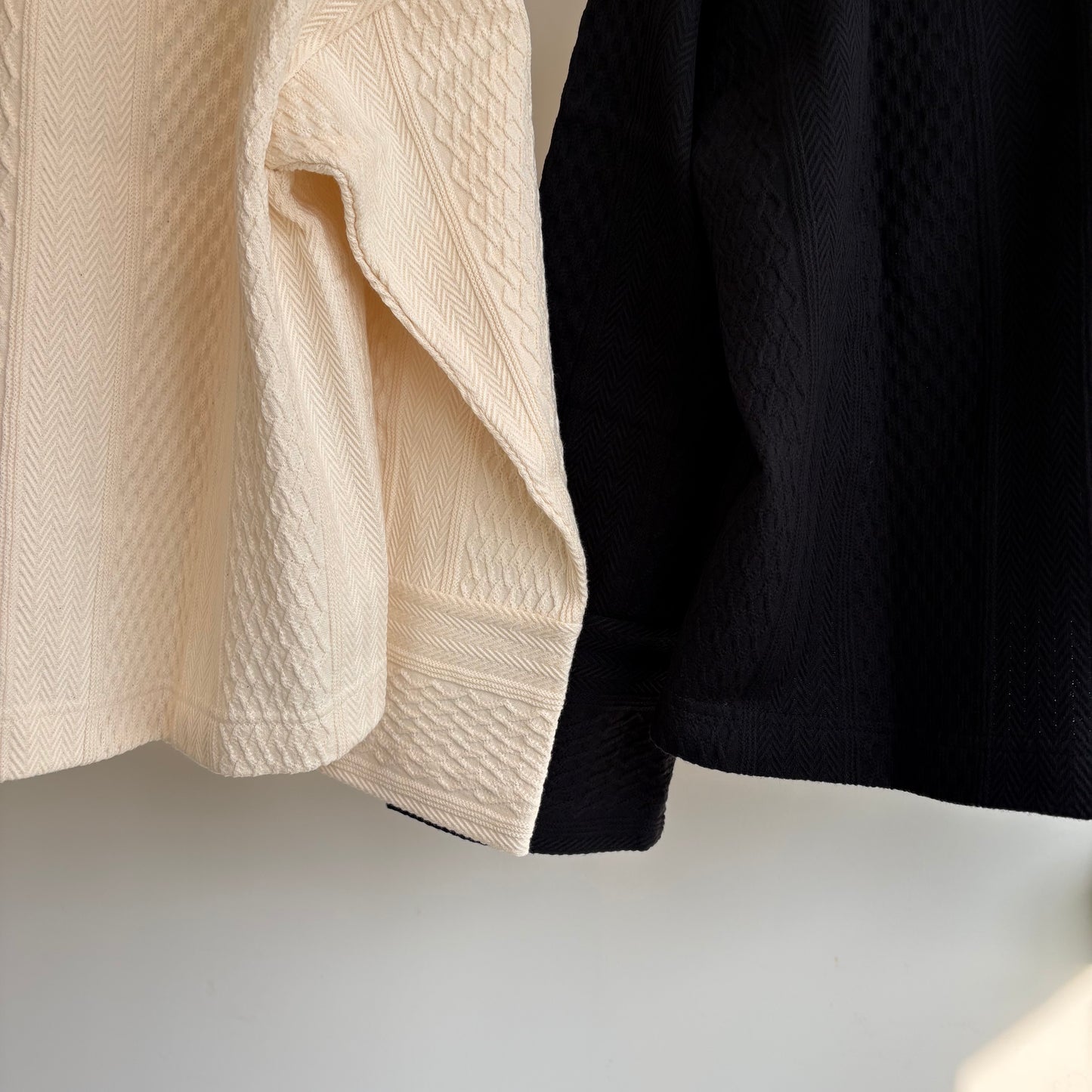 porter des boutons//マルチジャガードカーディガン　P-25068