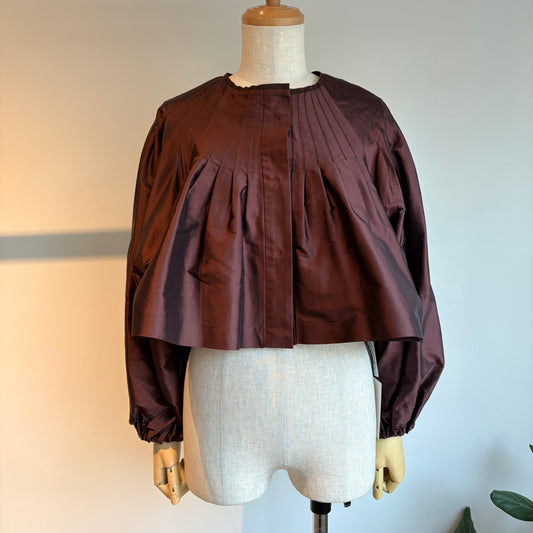 TOURNON.//シルクデュピオン クロップドジャケット  TR26AJK013