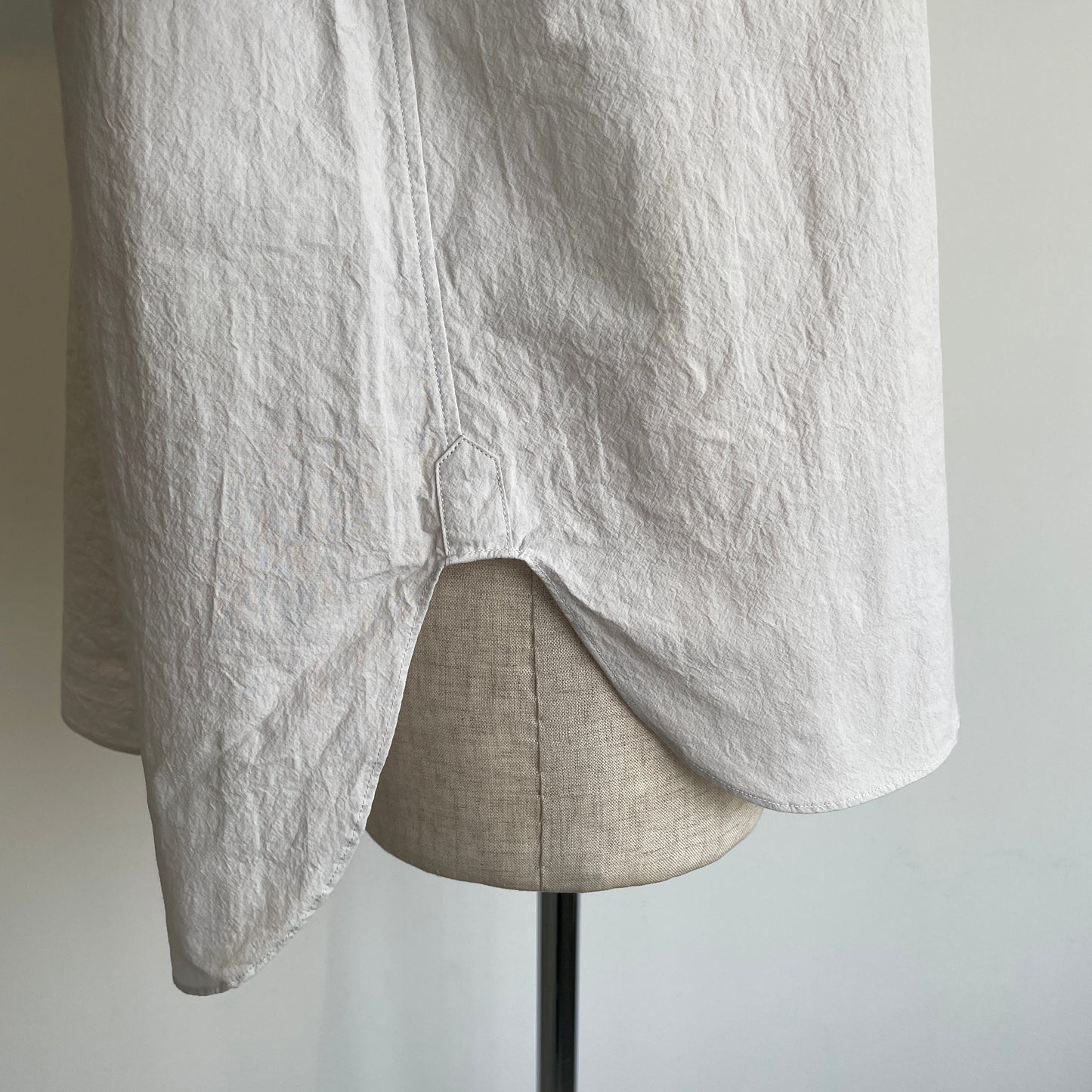 handsofcreation//強然cotton桐七炊きバンドカラー半袖シャツ　01630643