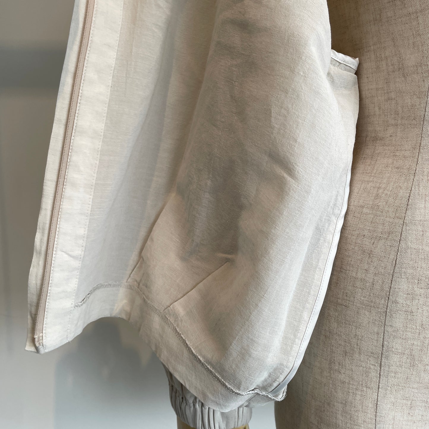 Aさま専用handsofcreation //CV100/2✕ 60/cotton/LinenCloth バンドカラーシアブルゾン　01610403