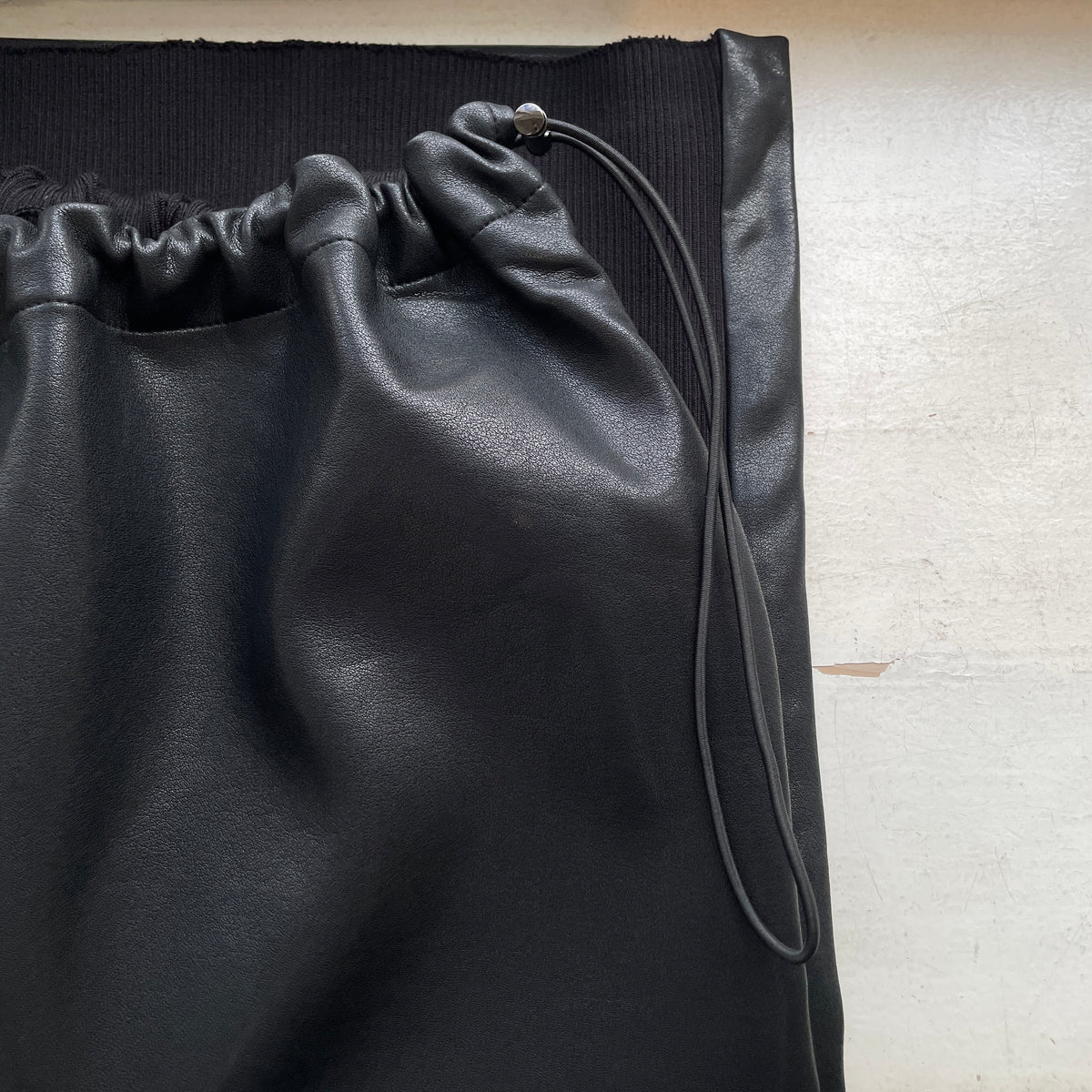 ALWEL//FAUX LEATHER DRAWSTRING SKIRT NAP-2