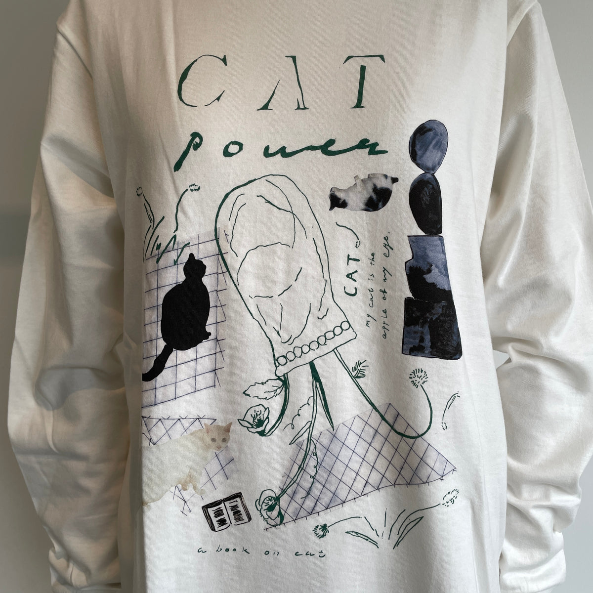 sweetlittlenothing//catpower ロングスリーブTシャツ