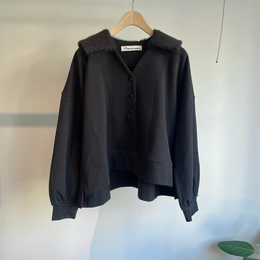 porter des boutons//シャギーセーラーカラープルオーバー　P13-3-019