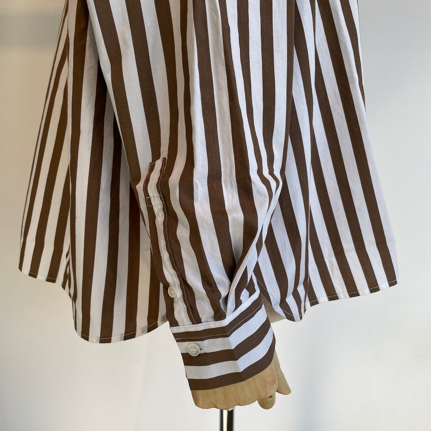 handsofcreation//50ブロードストライププリントラウンドカラーシャツ　01610604