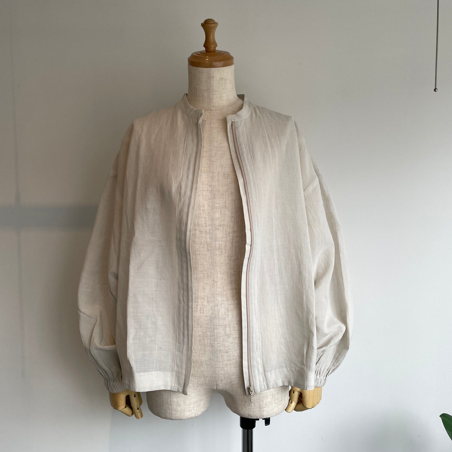 Aさま専用handsofcreation //CV100/2✕ 60/cotton/LinenCloth バンドカラーシアブルゾン　01610403