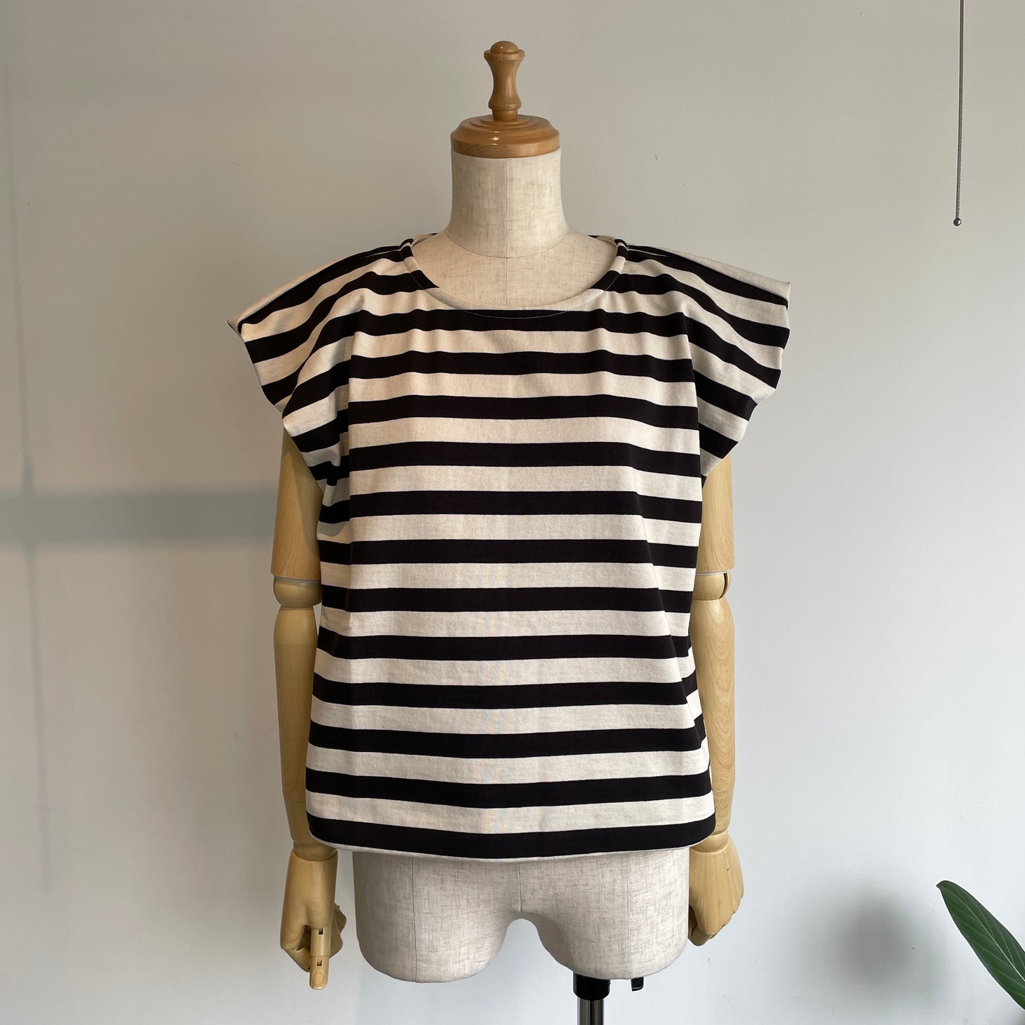 HAVERSACK //度詰天竺ボーダーノースリーブTシャツ　612623