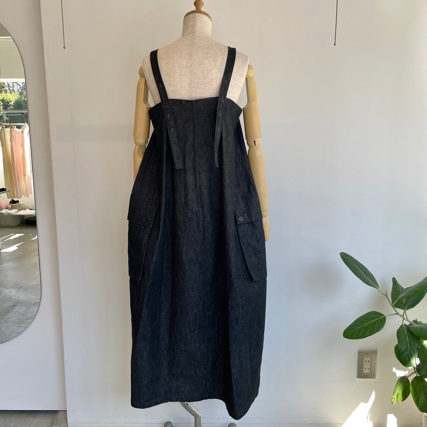 HAVERSACK // 8.5 0Zライトデニム ロングサロペットスカート　662621