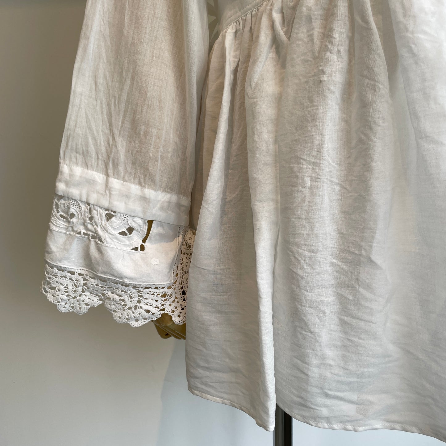 heriter//bobbin lace cutwork parts blouse HO-00-3079
