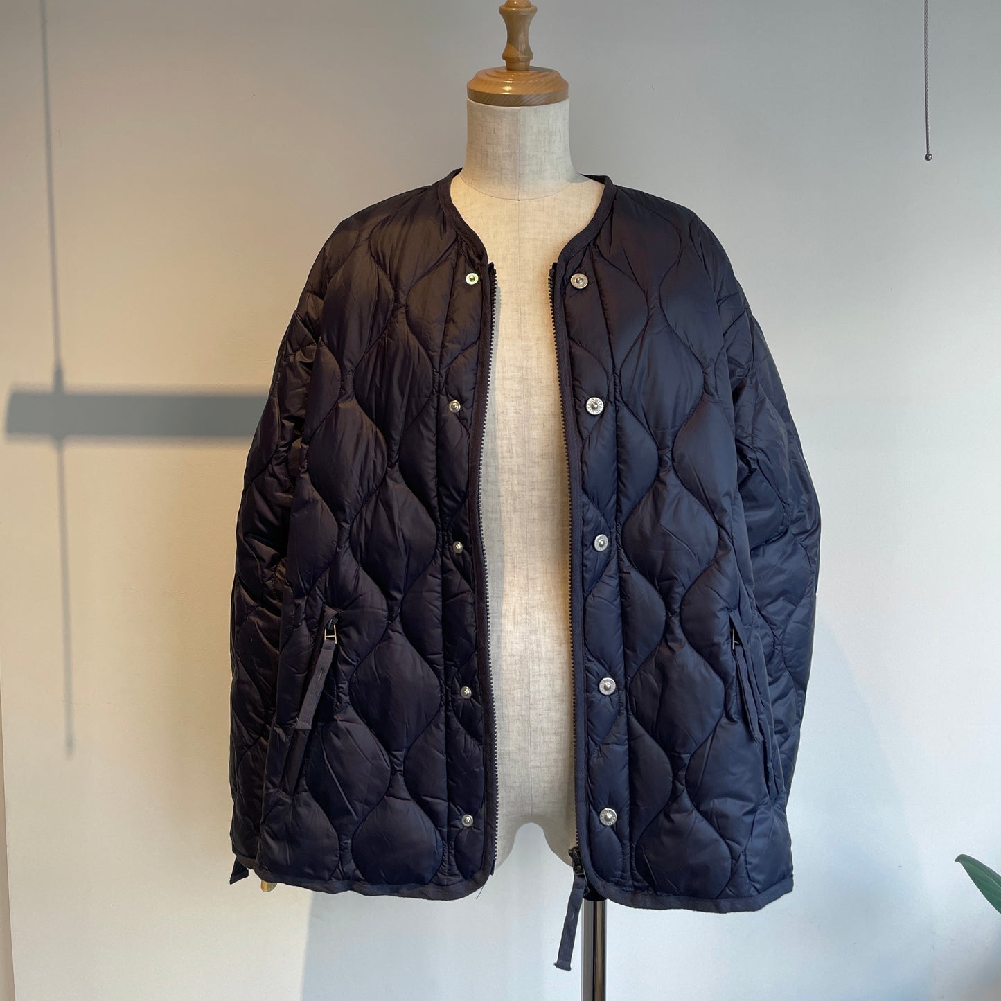 TAION//ミリタリー M65 ライナーWジップ ショートダウンジャケット-ソフトシェル TAION -M65LSZBML-1SHORT