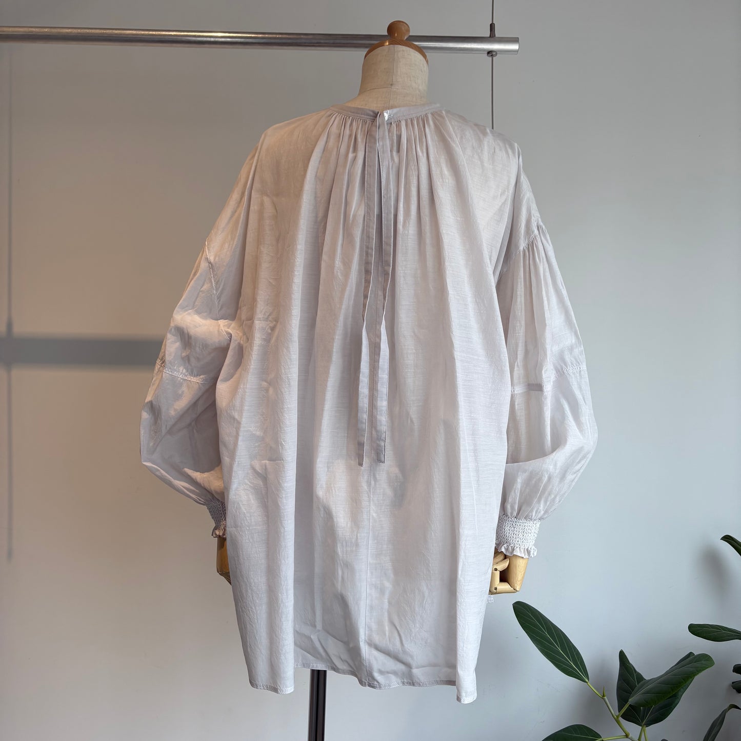 yuni//100/1Cotton/Cupra gather sleevesブラウス　1701BL1701BL017261