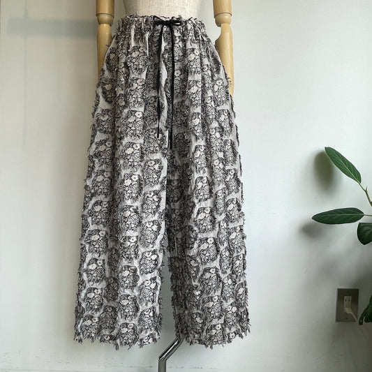 qiri //花野風 jacquard wide pants 6301PT004252