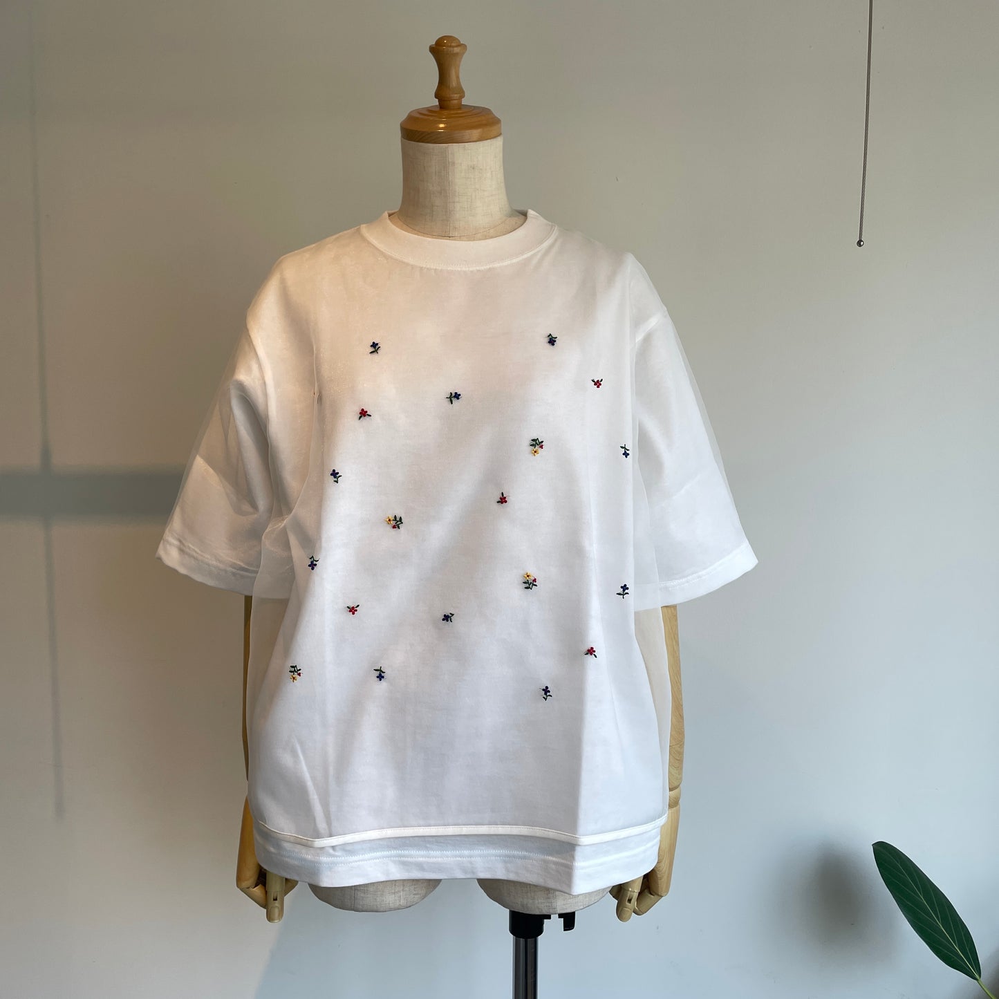 porter des boutons//Petite fleurドゥーブルTシャツ　P21-3-035