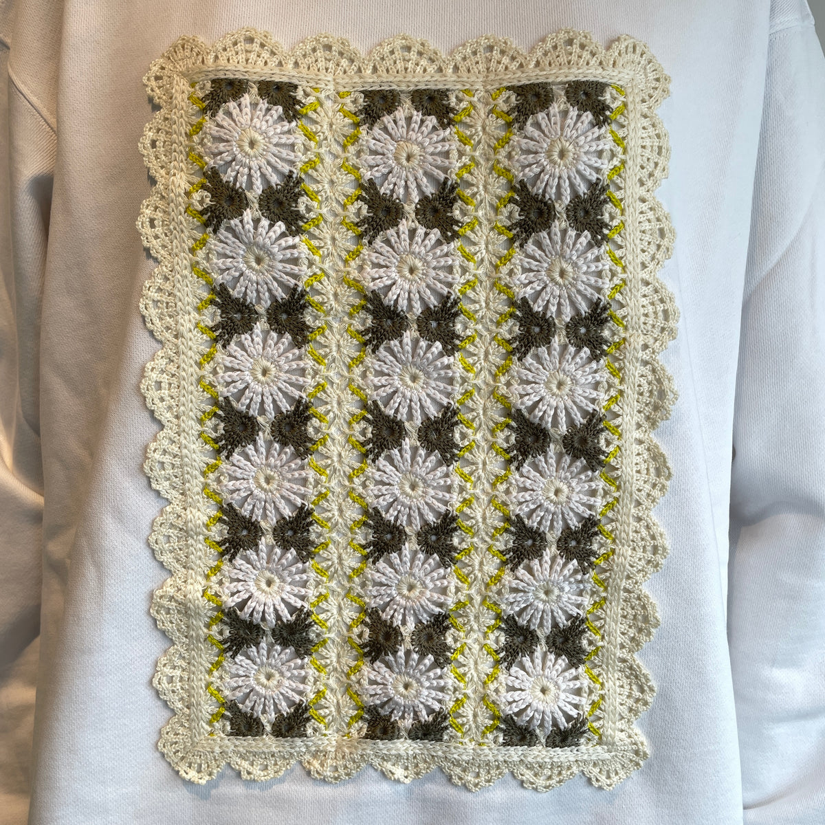 yuni//Cotton裏毛 color lace プルオーバー　1701CT001262