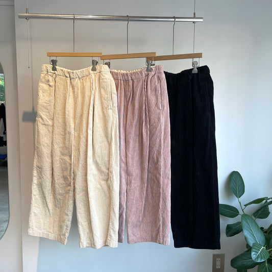 yuni //コットンコーデュロイ ゴムタックパンツ 1701PT013252