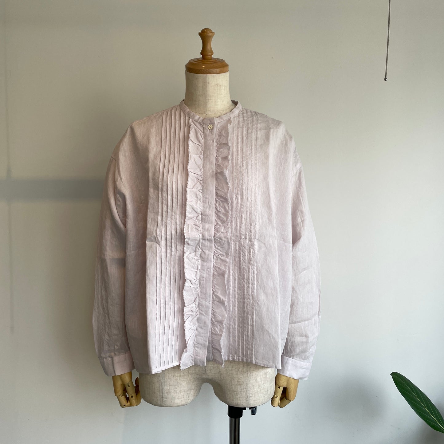 handsofcreation //Linen/Ra/chambrayプチスタンドタックフリルBL 01610612