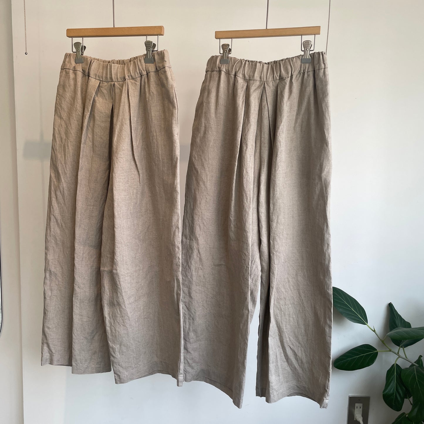 yuni//40/1 Linen easy gum tack パンツ　1701PT028261