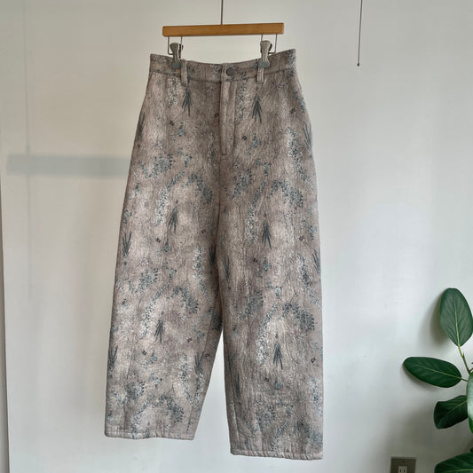 qiri //old letter flowers カーブパンツ　6301PT010252