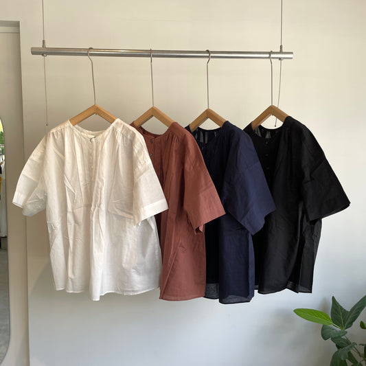 handsofcreation//60/-綿麻リネンローンランダムタック2wayBL 01530636