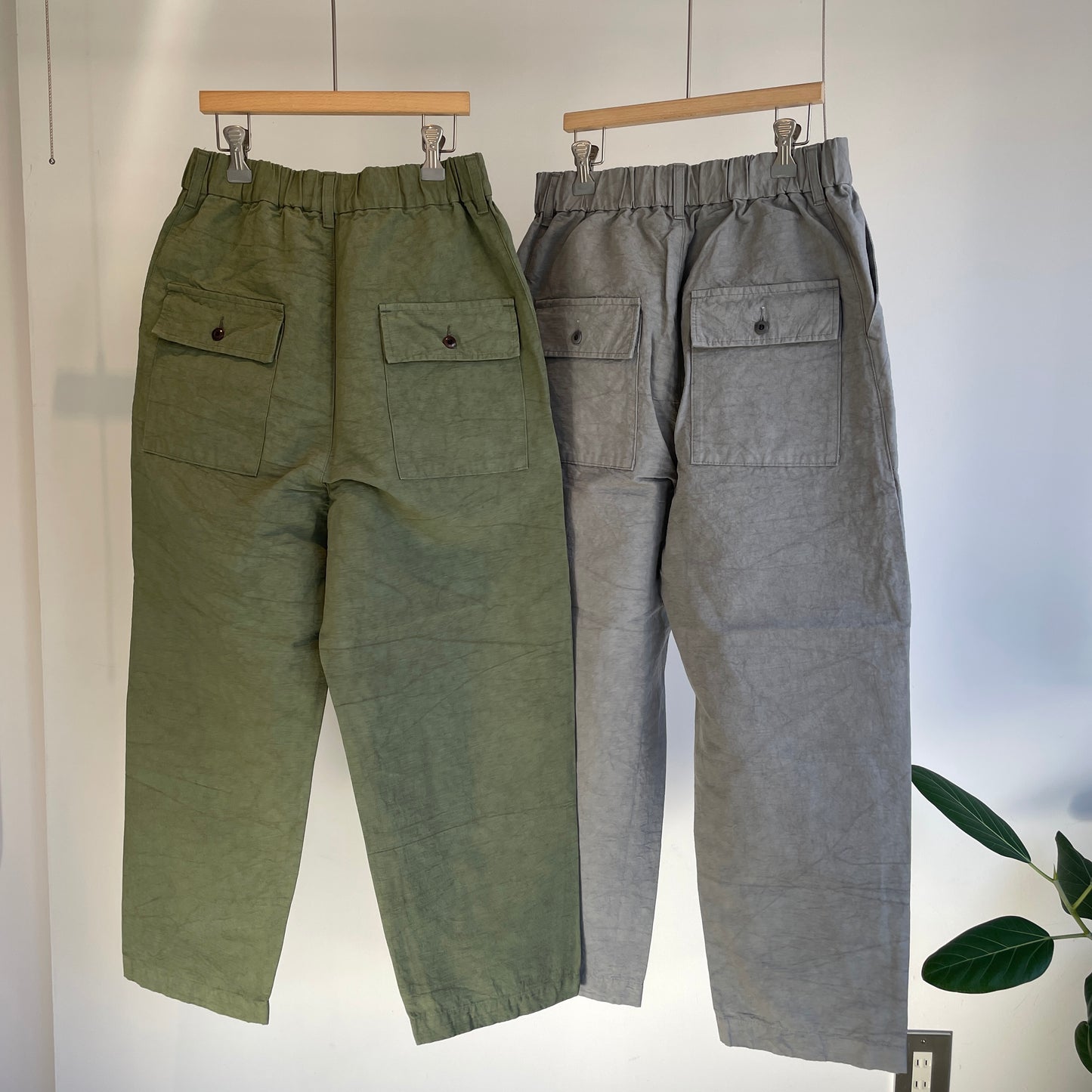 handsofcreation//綿麻リバーシブルカルゼファナージュワークパンツ　0161302