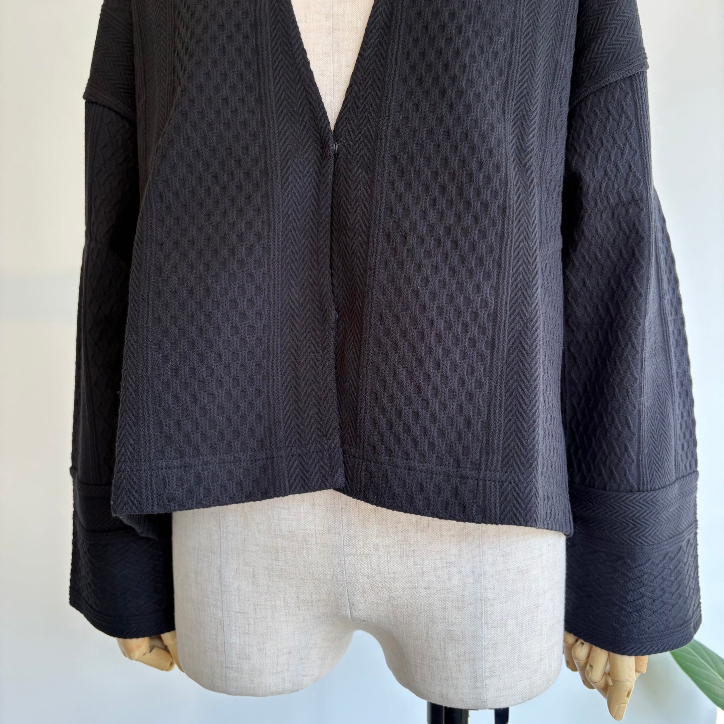 porter des boutons//マルチジャガードカーディガン　P-25068