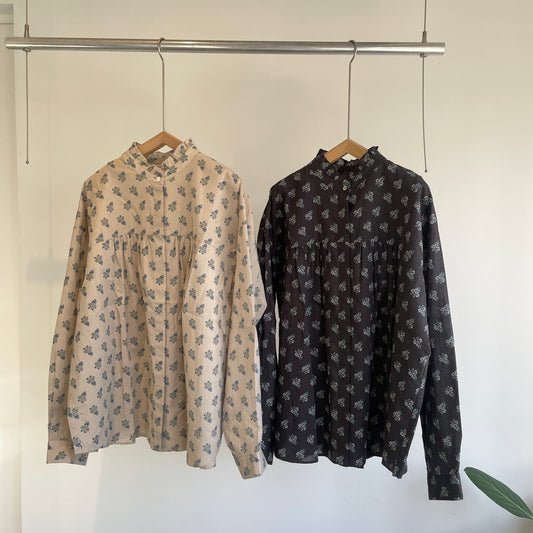 handsofcreation//antiquecalicopattern ptスタンドフリルBL 01610606