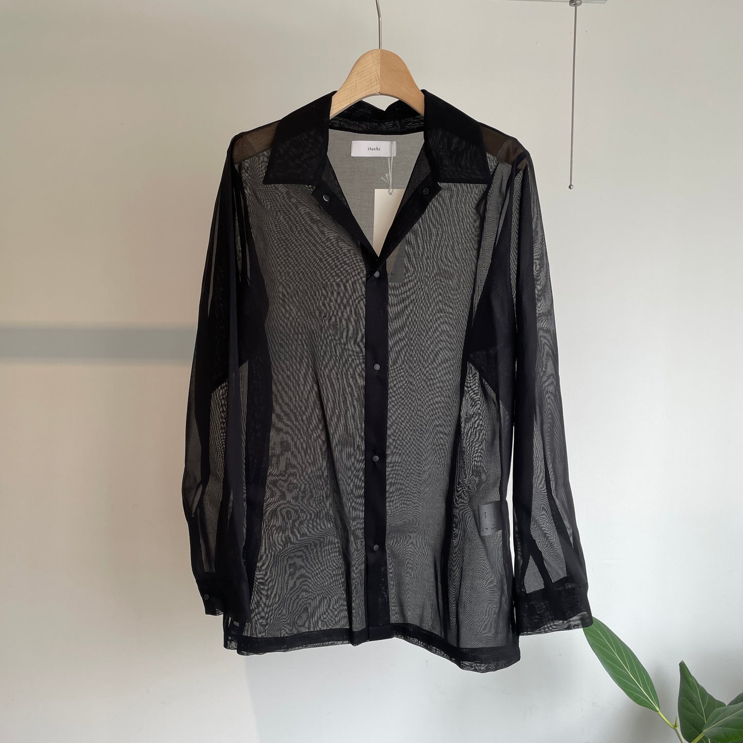 itochi //100/2 cotton organdy simple shirt