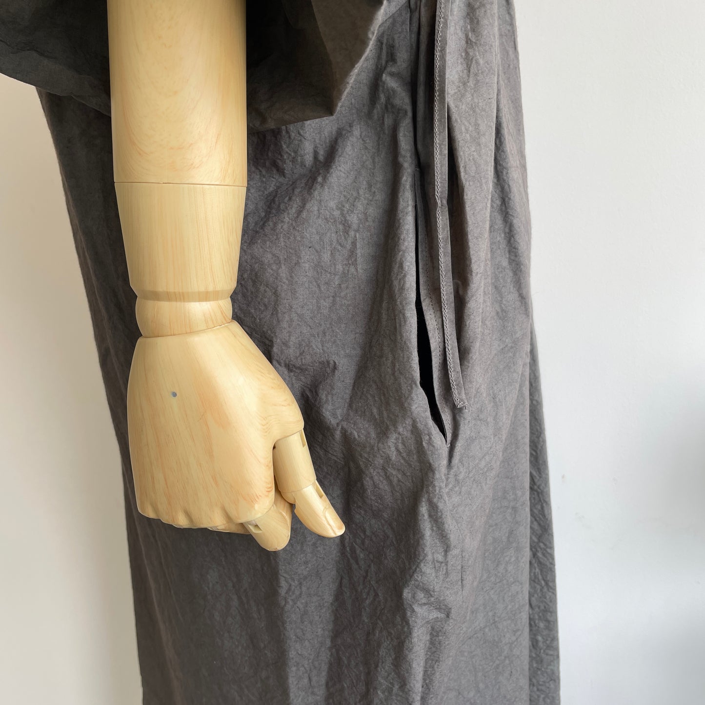HAVERSACK//綿麻タイプライターVネックロングワンピース　652623