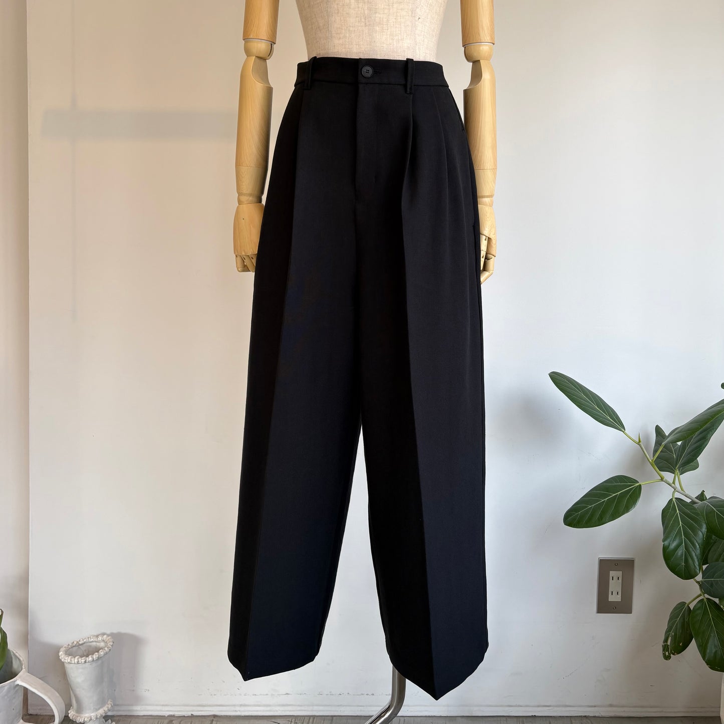 yuni//Linen/Polyester wide パンツ　1701PT007261