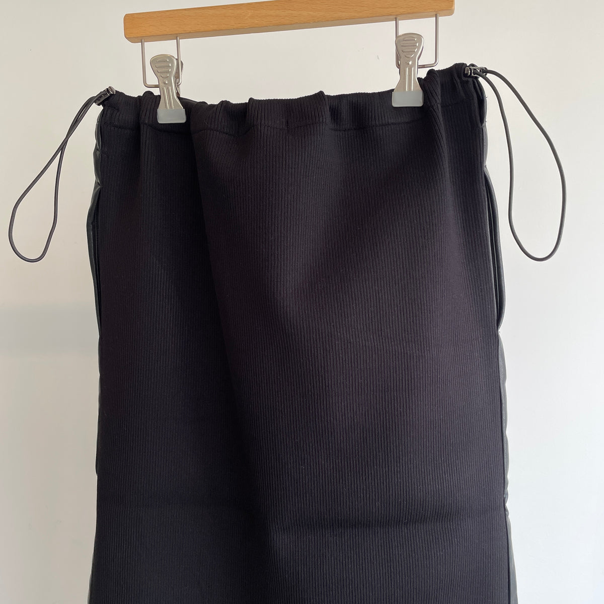 ALWEL//FAUX LEATHER DRAWSTRING SKIRT NAP-2