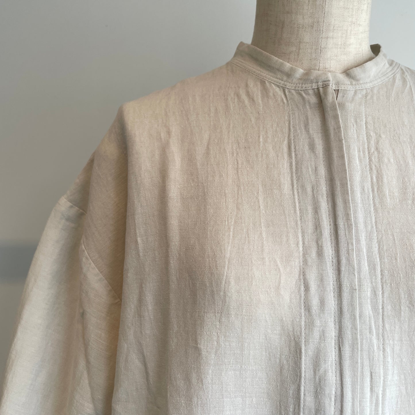 Aさま専用handsofcreation //CV100/2✕ 60/cotton/LinenCloth バンドカラーシアブルゾン　01610403