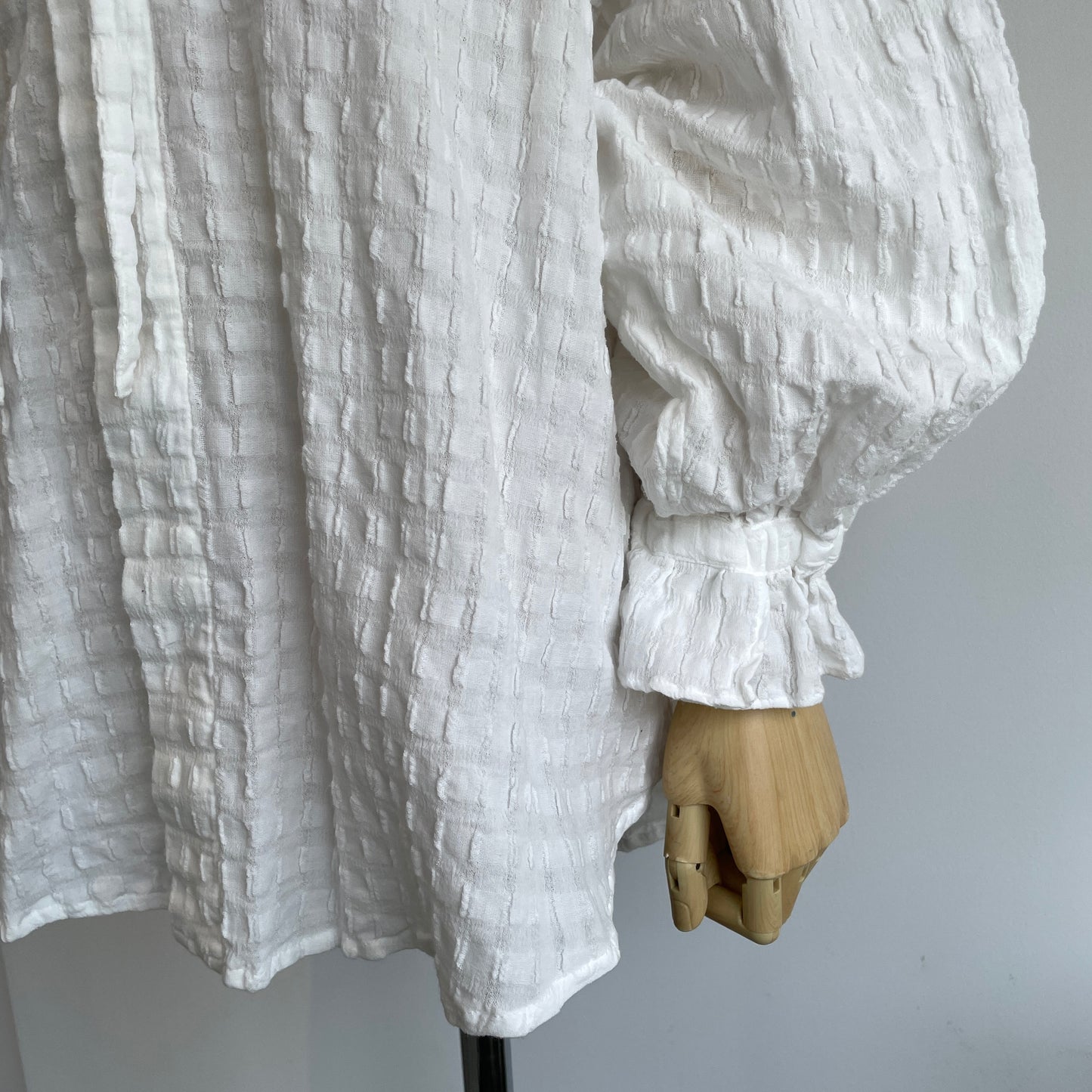 buoy buoy//SHEER CHECK TACK FRILL ブラウス　2701BL004262