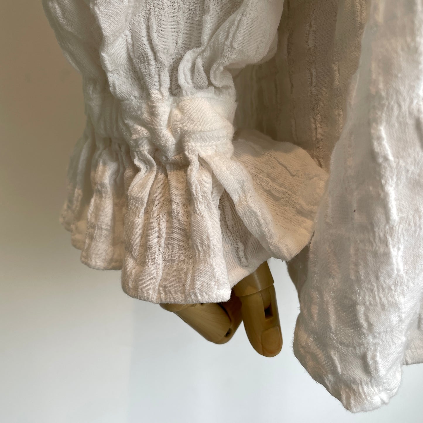 buoy buoy//SHEER CHECK TACK FRILL ブラウス　2701BL004262