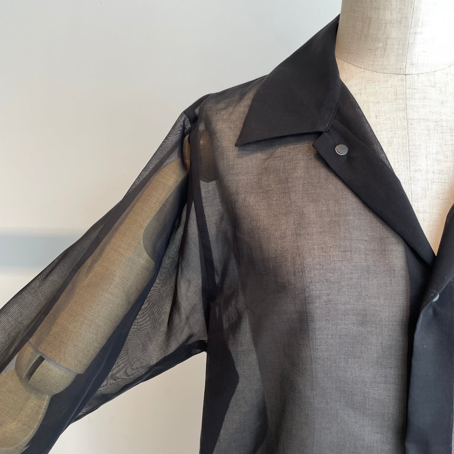 itochi //100/2 cotton organdy simple shirt