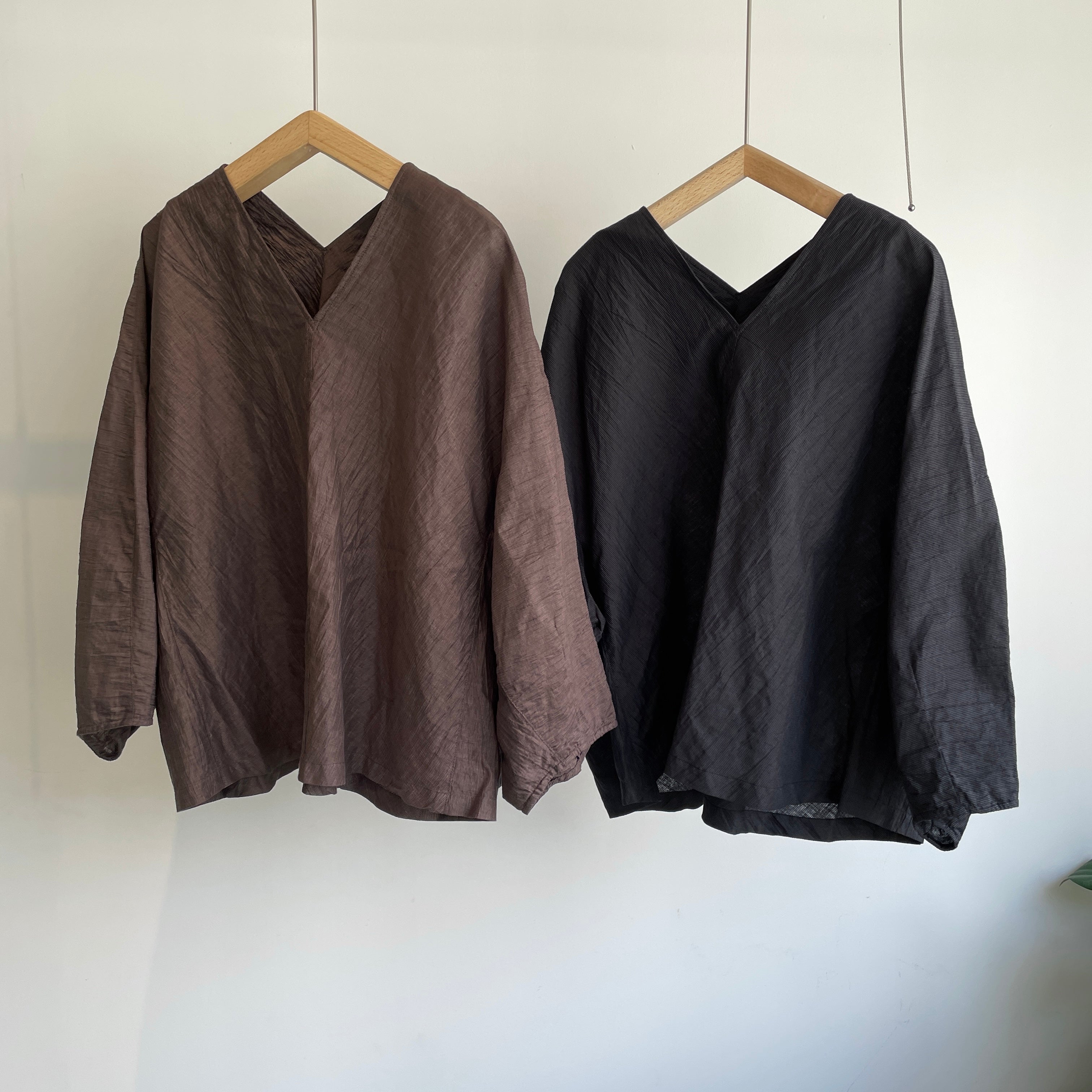AMBIDEX Store △コットンキャッチワッシャー ワイドブラウス(F