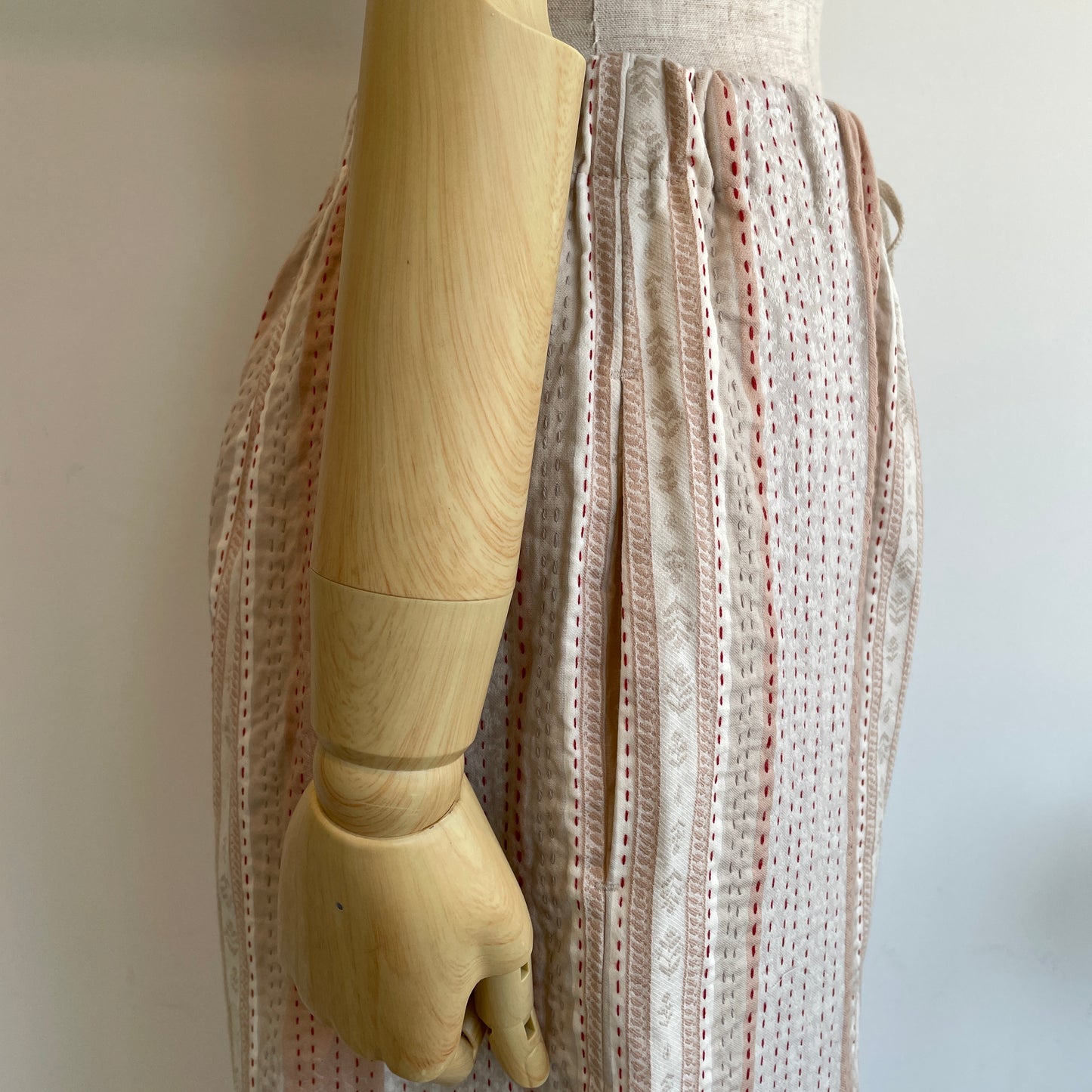 qiri//kantha jacquard gather pants  6301PT002261