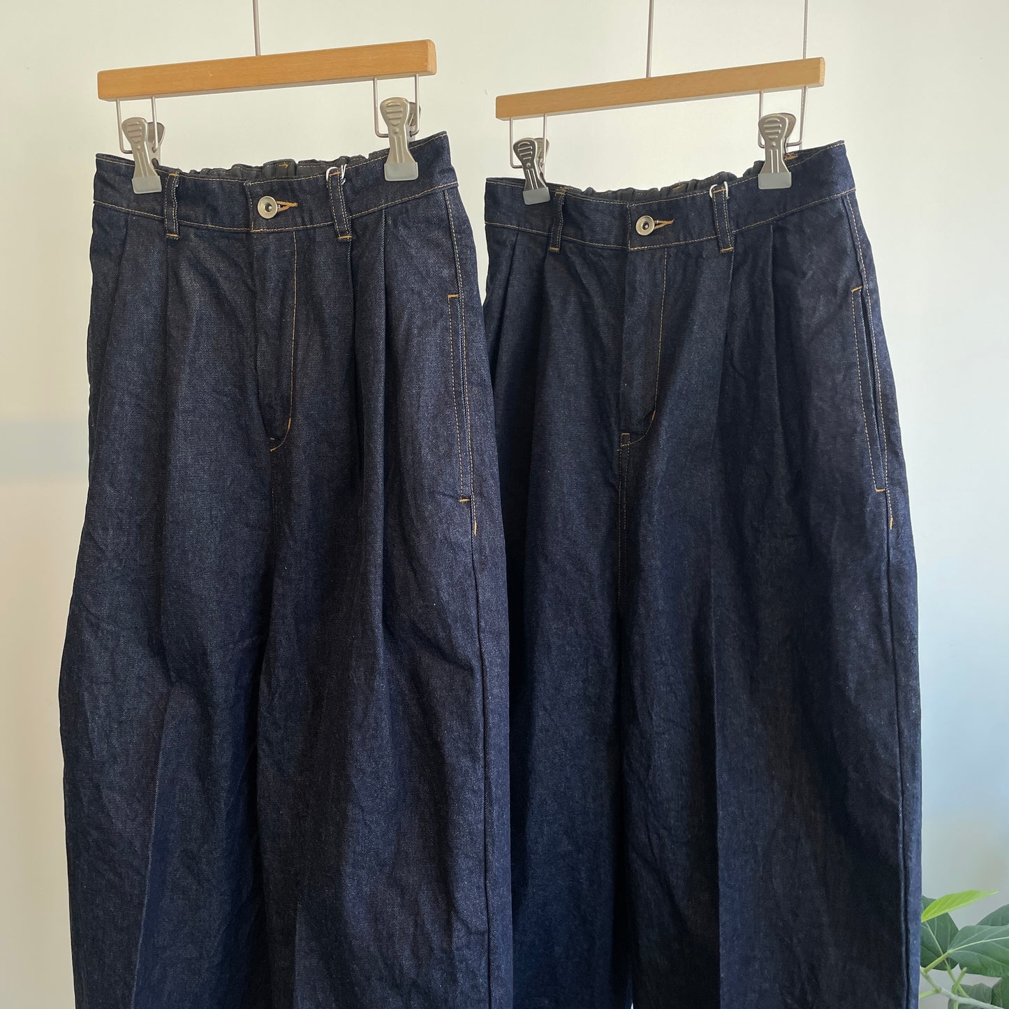 yuni//Cotton 11oz denim back gum wide パンツ　1701PT004262
