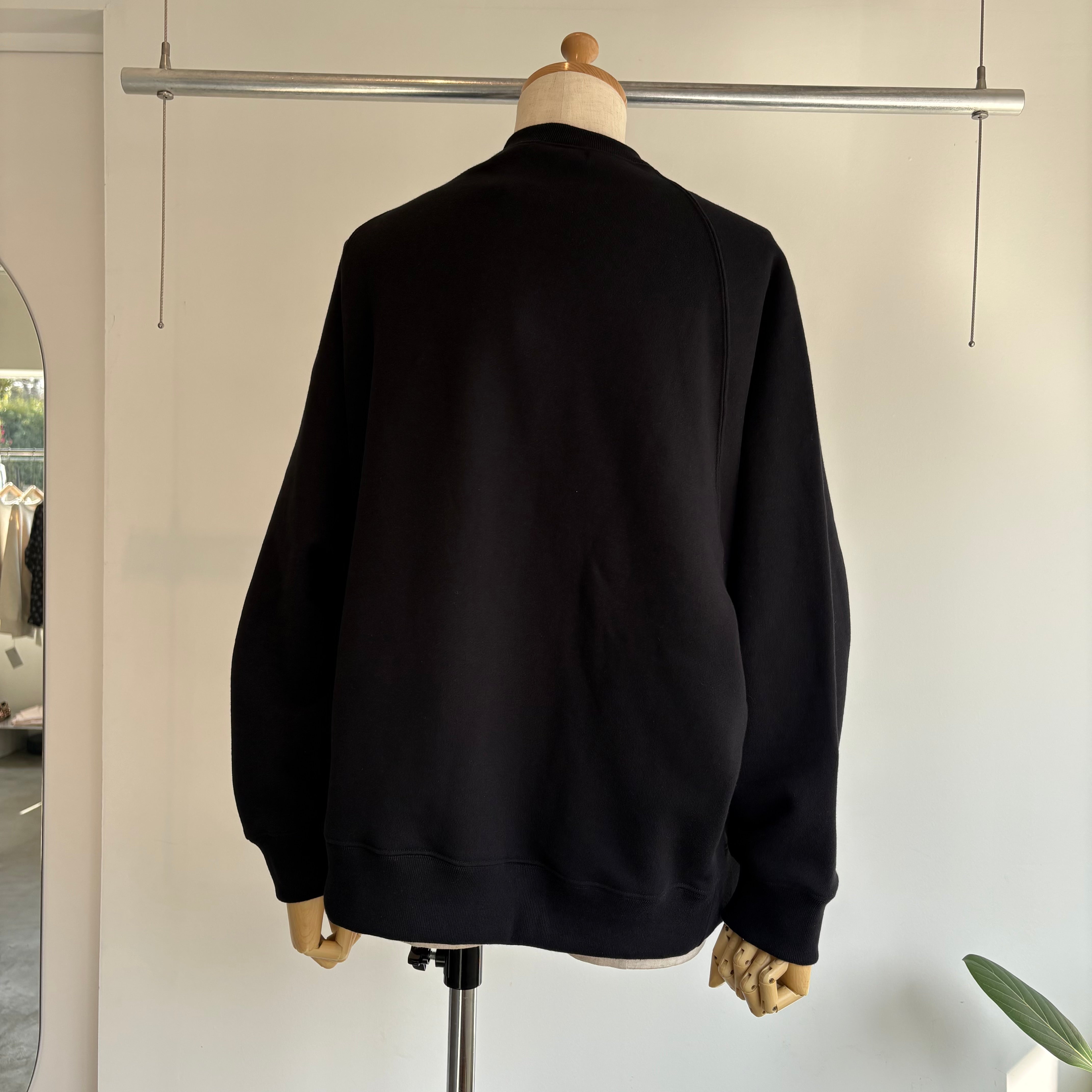 haversack//高密度裏毛クルーネックシームZIPスエットシャツ 612620